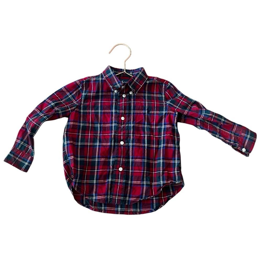 Ralph Lauren plaid button down shirt size 24 months